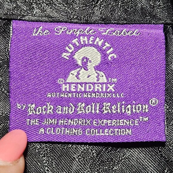 Rock and Roll Religion Jimi Hendrix Men Black Shirt XL Embroidery Rock Boho Lux - Picture 12 of 16